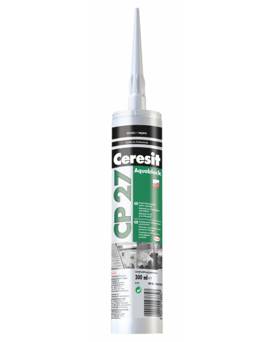 Герметик Багатоцільовий силіконовий Ceresit Aquablock СP27 300ml сірий
