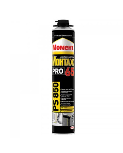 Монтажна піна Момент PRO 65 PS850 PU 850мл
