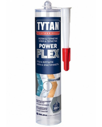 Клей герметик Tytan POWER FLEX 290мл безбарвний