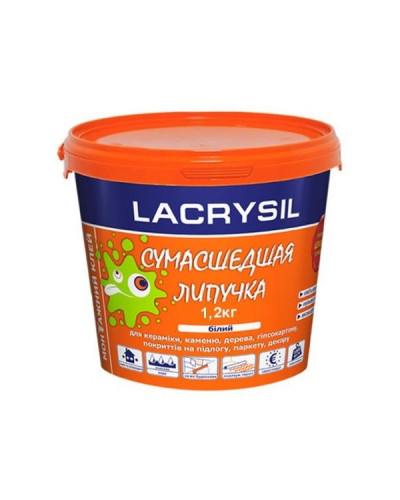 Клей LACRYSIL Скажена Липучка білий 1,2 кг