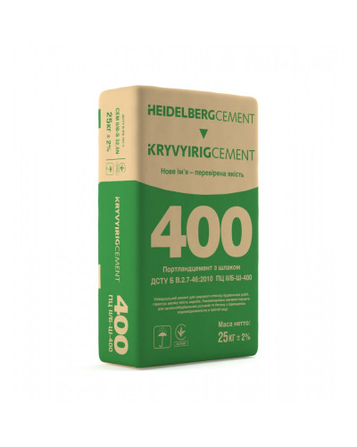 Цемент 25кг ПЦ II-Б-Ш-400 Кривой Рог