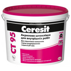 Акриловая шпаклевка для внутренних работ Ceresit СT95 0,07мм 5л
