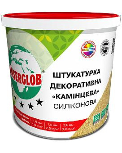 Штукатурка силіконова Anserglob 25кг Баранець 1,5мм