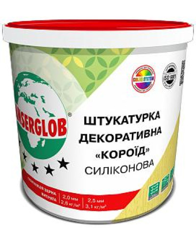 Штукатурка Силіконова Anserglob 25кг Короїд 2,0мм