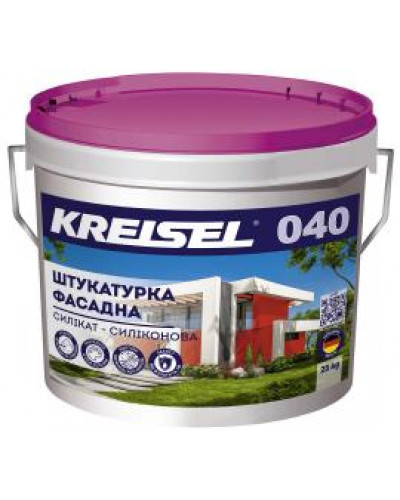 Штукатурка Силікат-Сіліконова KREISEL Баранець 1,5мм База D 25кг