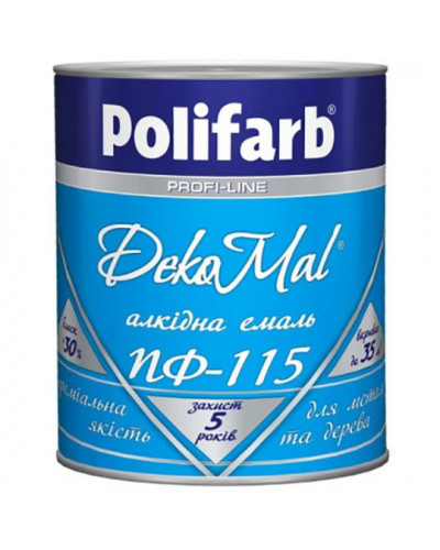 Алкідна емаль Polifarb DekoMal ПФ-115 темно-зелений 2,7 кг