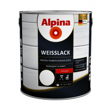 Эмаль алкидная белая Alpina Weisslack GL глянец 0,75л