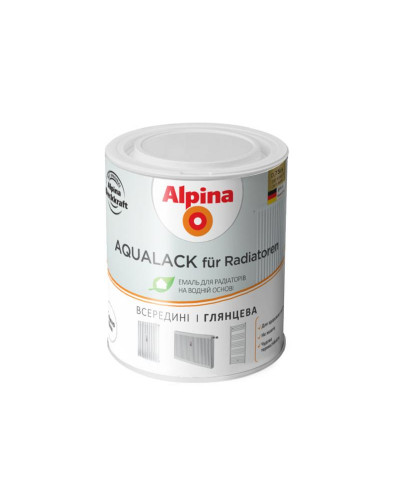 Эмаль для радиаторов для тонирования Alpina Aqualack fur Radiator 0,75л