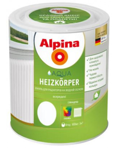 Емаль для радіаторів для тонування Alpina Aqualack fur Radiator 2,5л