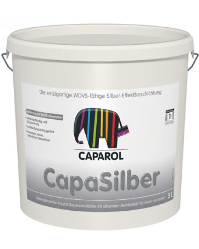 Фарба структурна дисперсійна з металевим блиском Capadecor CapaSilber 5л