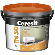 Краска акриловая матовая белая Ceresit IN50 5л