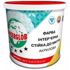 Краска акриловая стойкая к мытью Anserglob 14кг