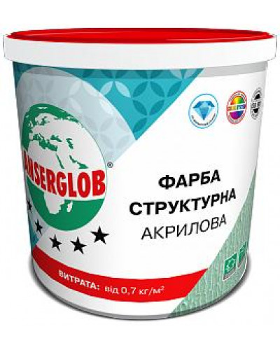 Фарба СТРУКТУРНА акрилова Anserglob 7кг