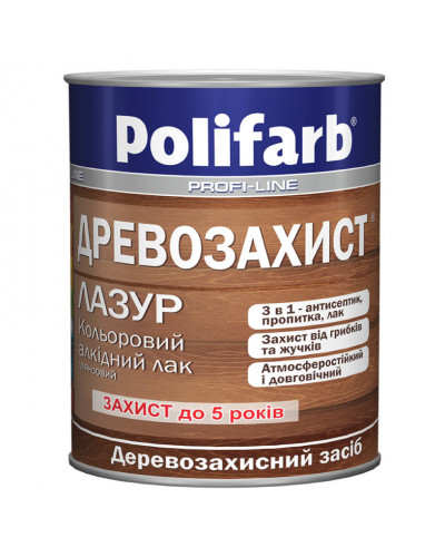 Древозахист лазур Polifarb горіх 0,7кг