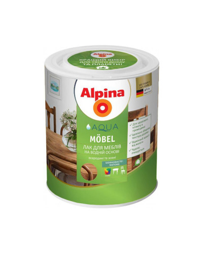 Лак меблевий Alpina Aqua Mobel /мат. 0,75л