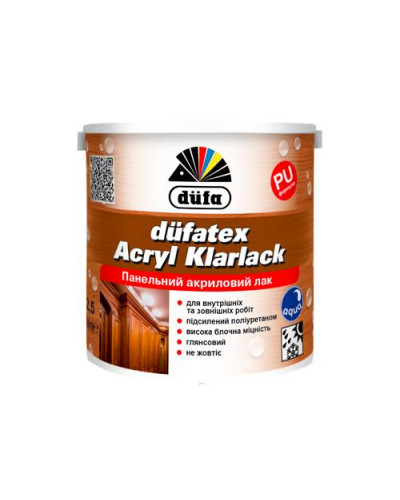 Лак панельний Dufa Dufatex Acryl Klarlack 10л