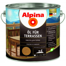 Масло водоотталкивающее для дерева Alpina Oel Terrassen TR/ прозр. 5л