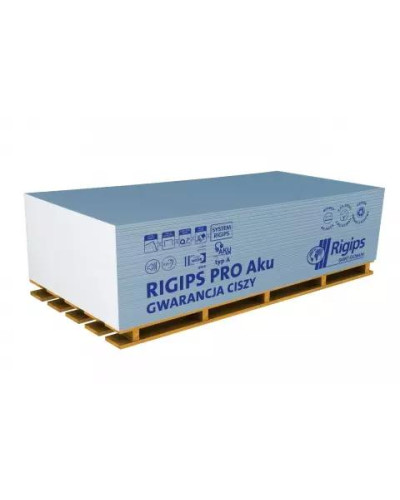 Гипсокартон RIGIPS PRO Aku акустик 1200x2000x12,5