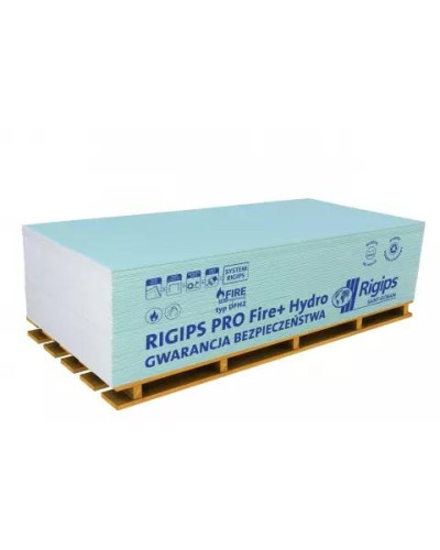 Гіпсокартон RIGIPS PRO Fire+ Hydro 1200x2000x12,5