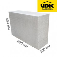 Газобетон UDK 600x200x200 (70шт 1.68м.куб)