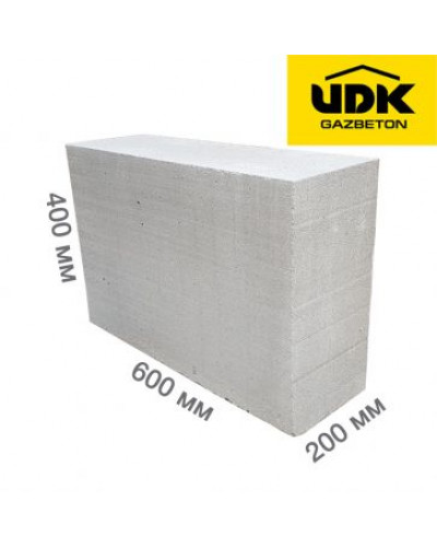 Газобетон UDK 600x200x200 (70шт 1.68м.куб)