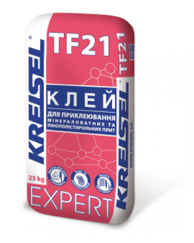 Клей для приклеювання мінераловатних та пінополістирольних плит Kreisel TF21 25кг