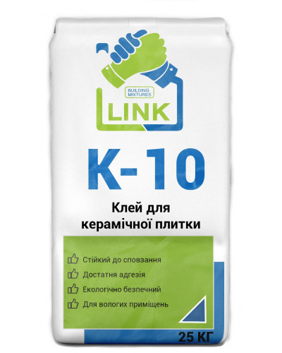 Клей для керамической плитки Link K-10 25 кг