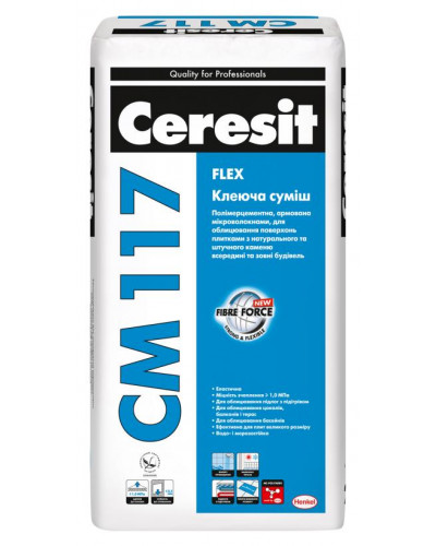 Клеящая смесь высокоэластичная Ceresit СМ117 25кг Flex