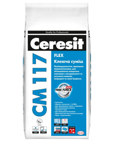 Клеящая смесь высокоэластичная Ceresit СМ117 5кг Flex