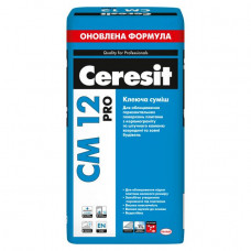 Клеюча суміш для плит із керамограніту Ceresit CM 12 pro 27кг