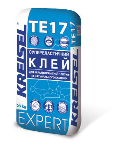Супереластичний клей для плитки та натурального каміння Kreisel TE17 25кг