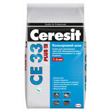 Затирка Ceresit CE33 Plus шов до 6 мм 100 білий 2кг
