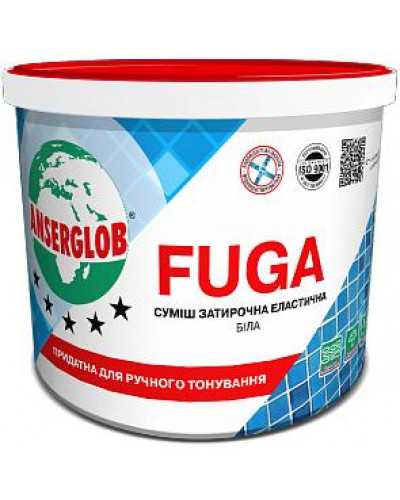Затирка эластичная Анцерглоб FUGA 3кг белая 