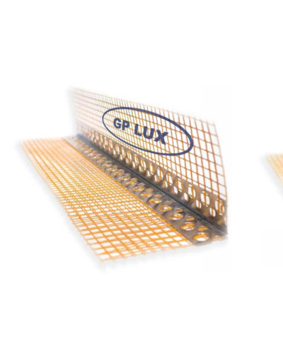 Угол алюминиевый с сеткой 3м 7*7см GP LUX ORANGE