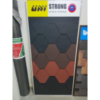 Бітумна черепіца UNI STRONG сота графітовий