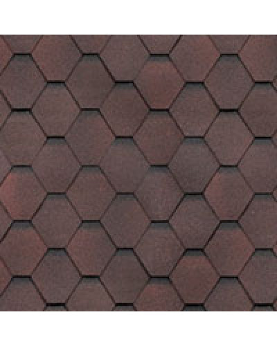 Битумная черепица Шинглас КАДРИЛЬ цвет Гранат