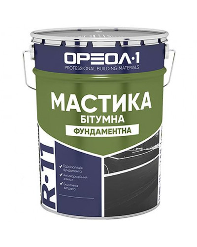 Мастика бітумна ОРЕОЛ Фундаментна 12кг