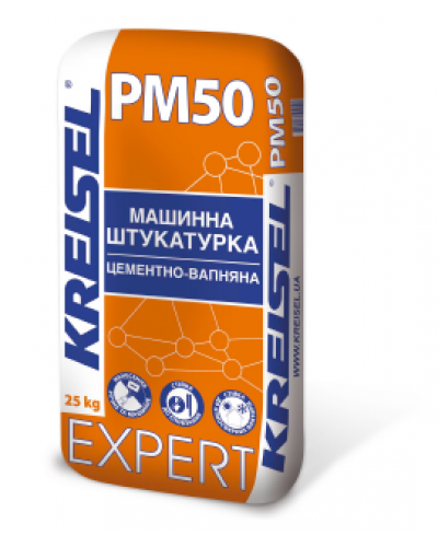 Машинна штукатурка цементно-вапняна, 5-20 мм, MPA 35L Kreisel PM51 25кг