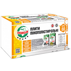 Пенопласт М35 Anserglob 15кг\куб EPS-80 100мм (1х1)
