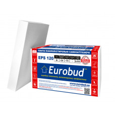 Пінопласт Eurobud EPS 120 20 кг\куб 100мм 1х0,5м