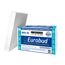 Пінопласт Eurobud EPS 30 9 кг\куб 100мм 1х1м