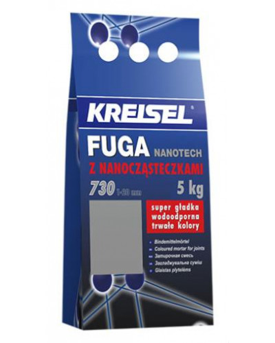 Суміш для міжплиточних швів біла/сіра KREISEL FUGA NANOTECH 730 5 кг